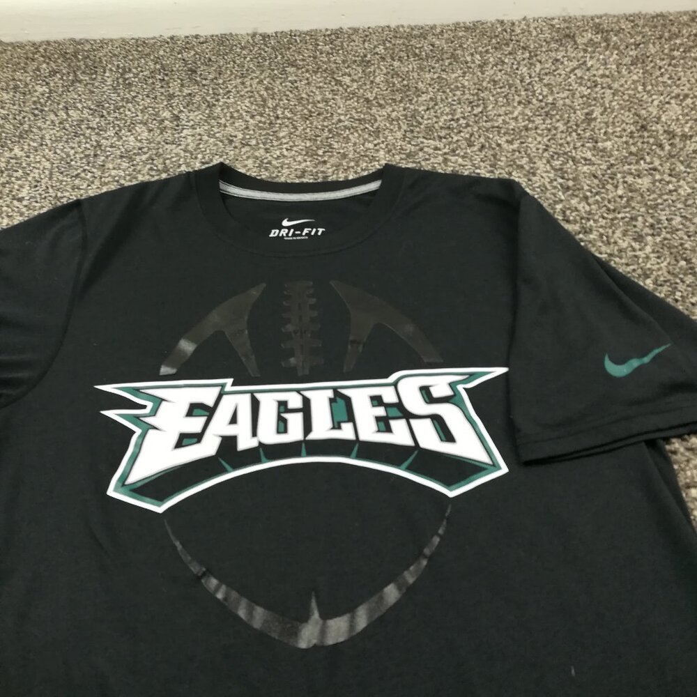 Philadelphia Eagles Shirt Nike Dri-Fit Black Mens Small